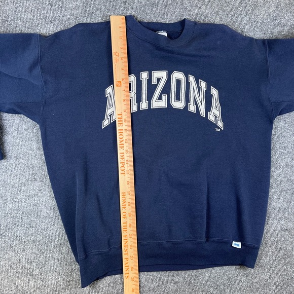 Vintage University of Arizona Sweatshirt Mens L Blue Crewneck Made in USA 90s - Picture 7 of 11